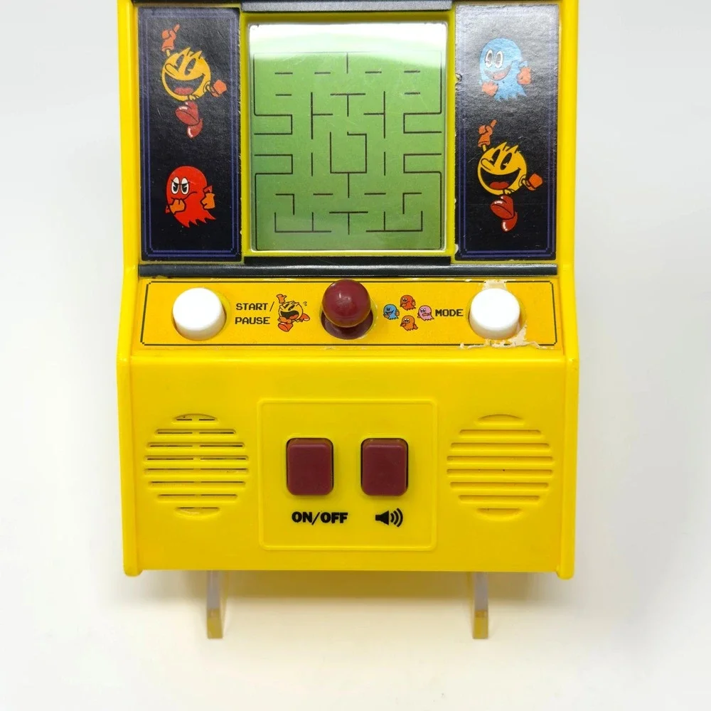 Pac-Man Mini Arcade Game Basic Fun Retro LCD Handheld Tested Working Yellow - Picture 2 of 7